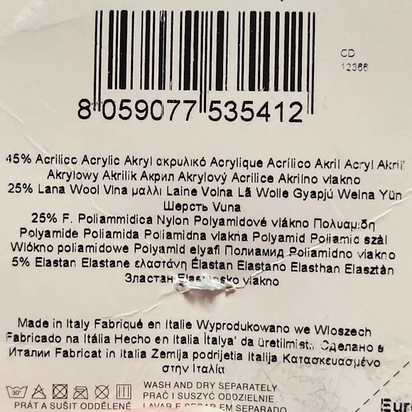 NWT Calzedonia Made in Italy Wool Blend Gripper Socks Women's One Size - Picture 5 of 8